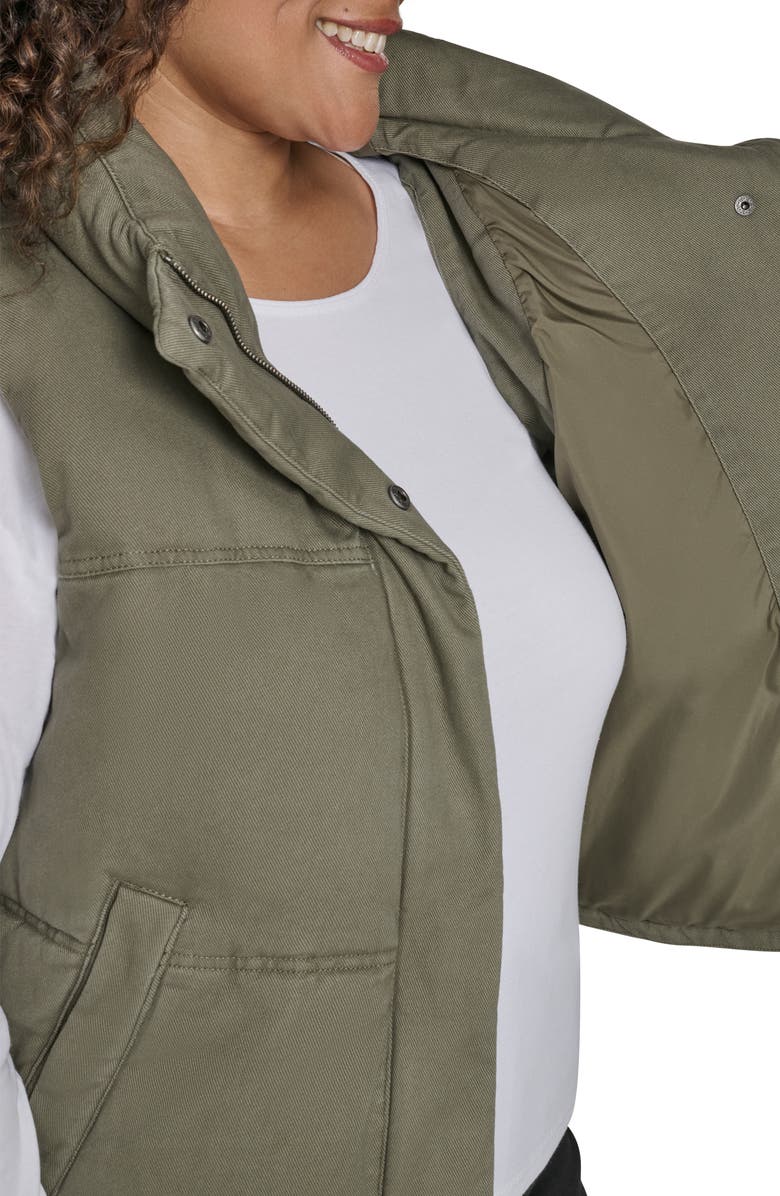 Levi's<sup>®</sup> Cotton Crop Puffer Vest, Alternate, color, Light Olive