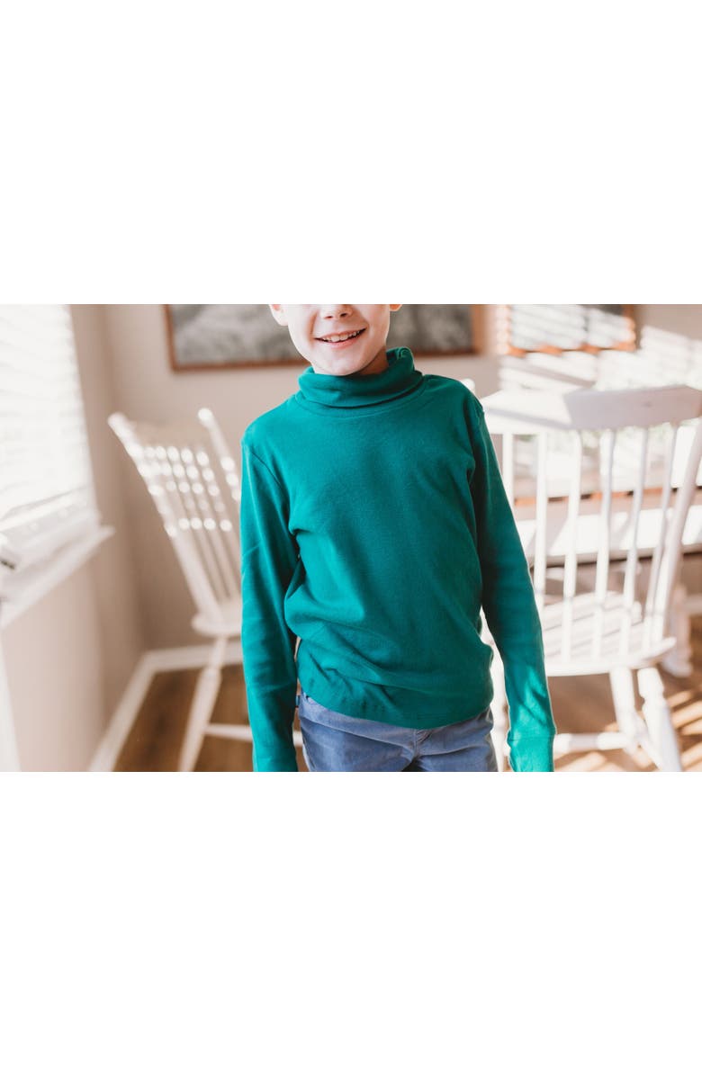 CITY THREADS Boys and Girls Soft Cotton Turtleneck, Alternate, color, Purple