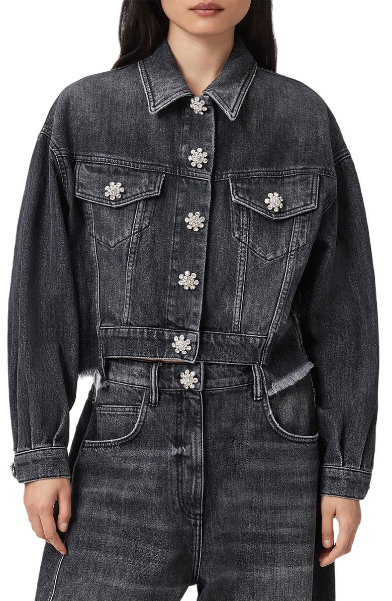 AllSaints Beth Denim Jacket, Main, color, 