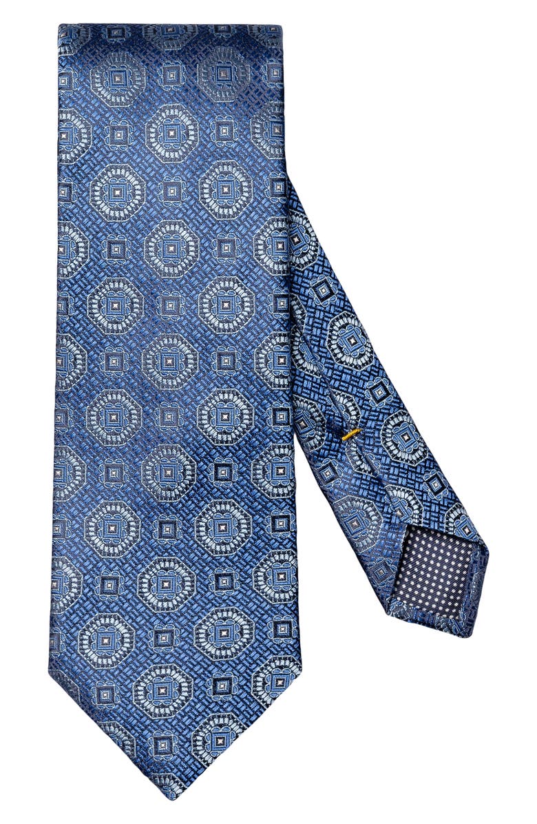 Eton Medallion Silk Tie, Main, color, Navy