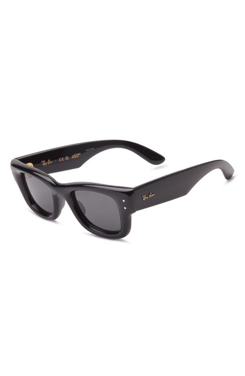 Ray Ban Ray-ban Wayfarer Puffer 47mm Square Sunglasses In Black