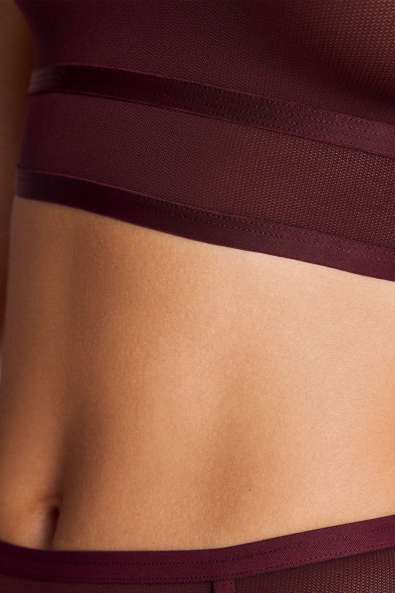 Sieve Longline Bra, Alternate, color, Garnet