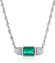 Mindi Mond Emerald Shield Pendant Necklace