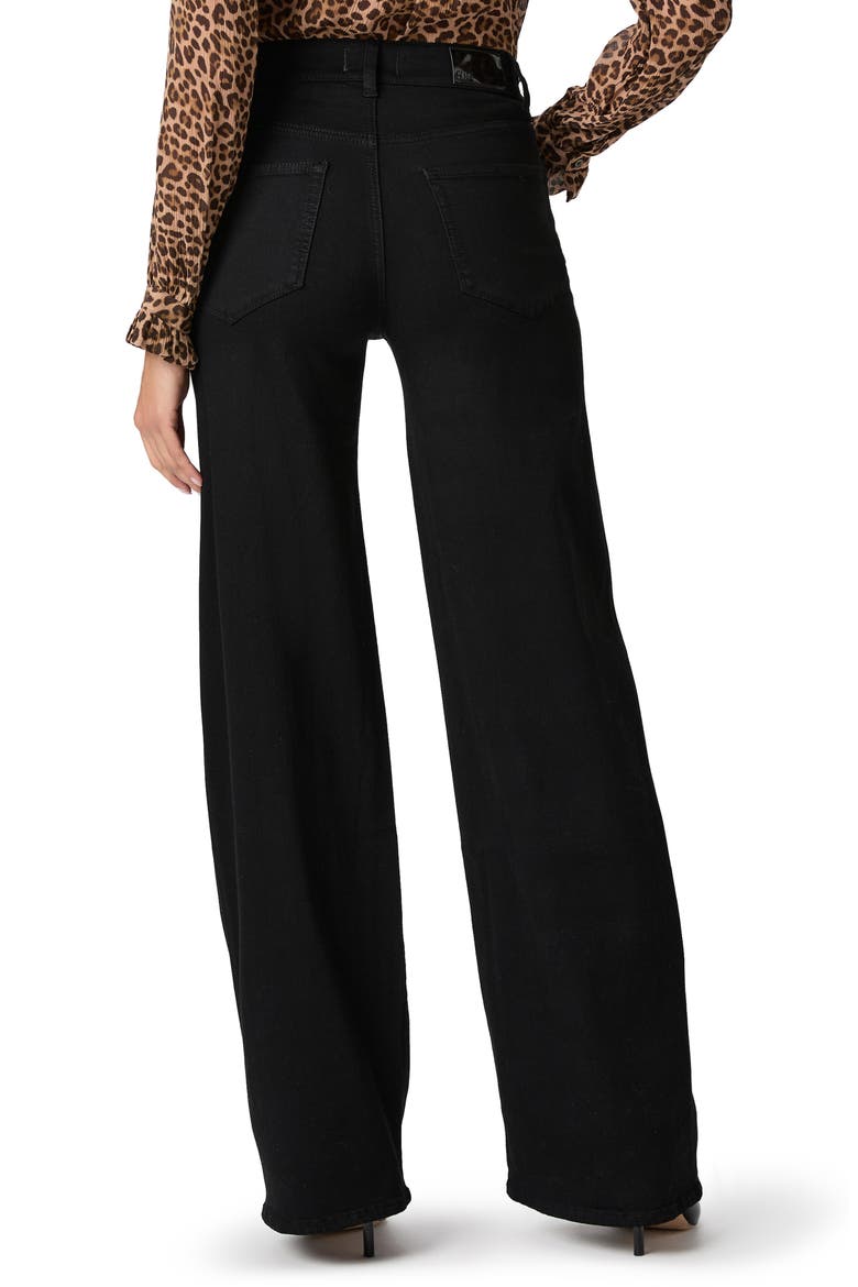 Sasha High Waist Wide Leg Jeans, Alternate, color, BLK SHADOW