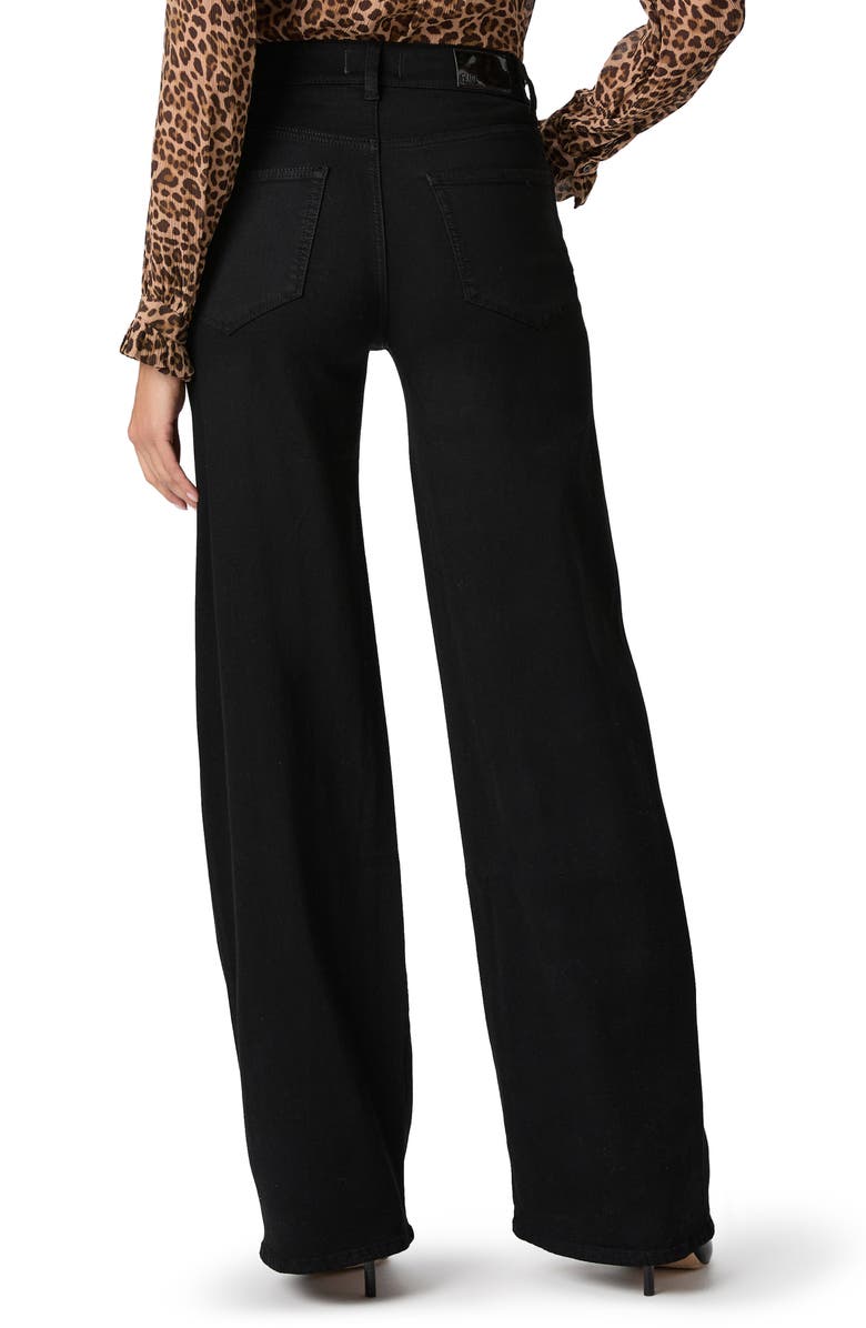 PAIGE Sasha High Waist Wide Leg Jeans, Alternate, color, Black Shadow
