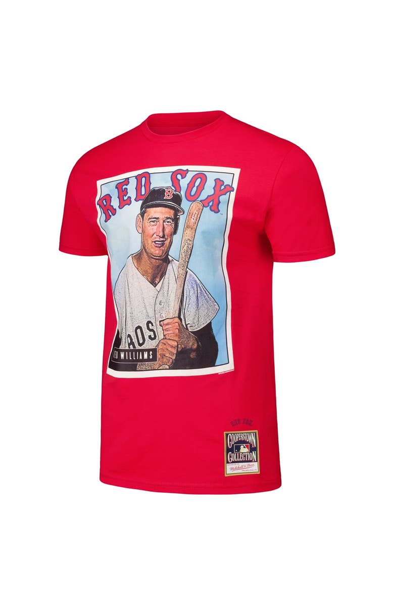 Mitchell & Ness Men's Mitchell & Ness Ted Williams Red Boston Red Sox Cooperstown Collection Collectors Connection T-Shirt, Alternate, color, Red