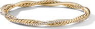 David Yurman Petite Infinity 18K Gold & Pavé Diamond Bracelet
