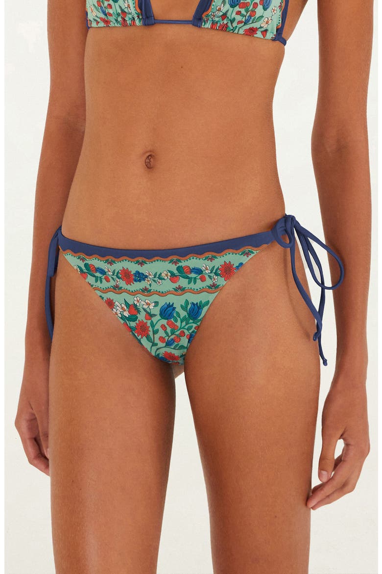 Fruit Beauty Tie Side Bikini Bottoms, Main, color, FADED GREEN