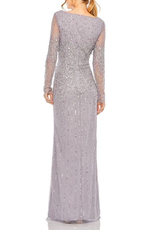 Mac Duggal Womens Embellished Formal Evening Dress In Vintage Lilac
