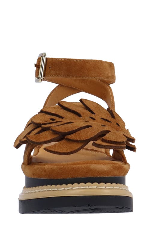 L'amour Des Pieds Alaric Ankle Strap Platform Sandal In Coffee