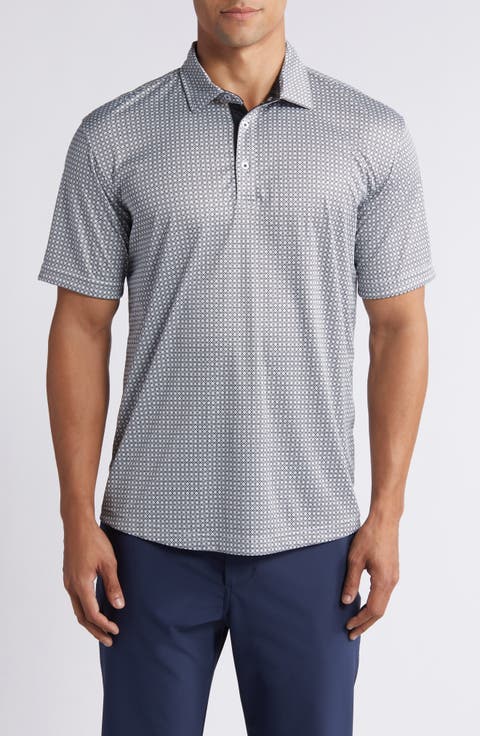 Tanner Diamond Print Golf Polo