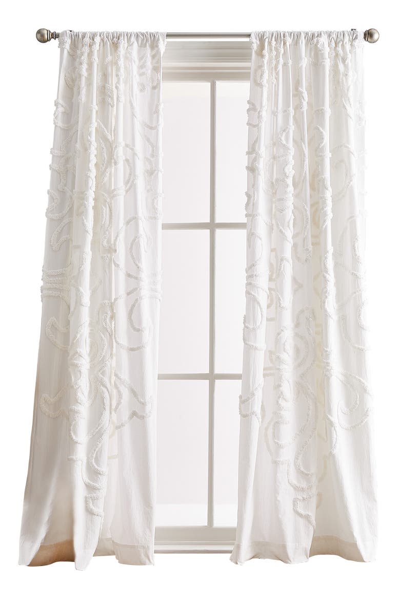 Gates Set of 2 Tufted Chenille Curtain Panels video