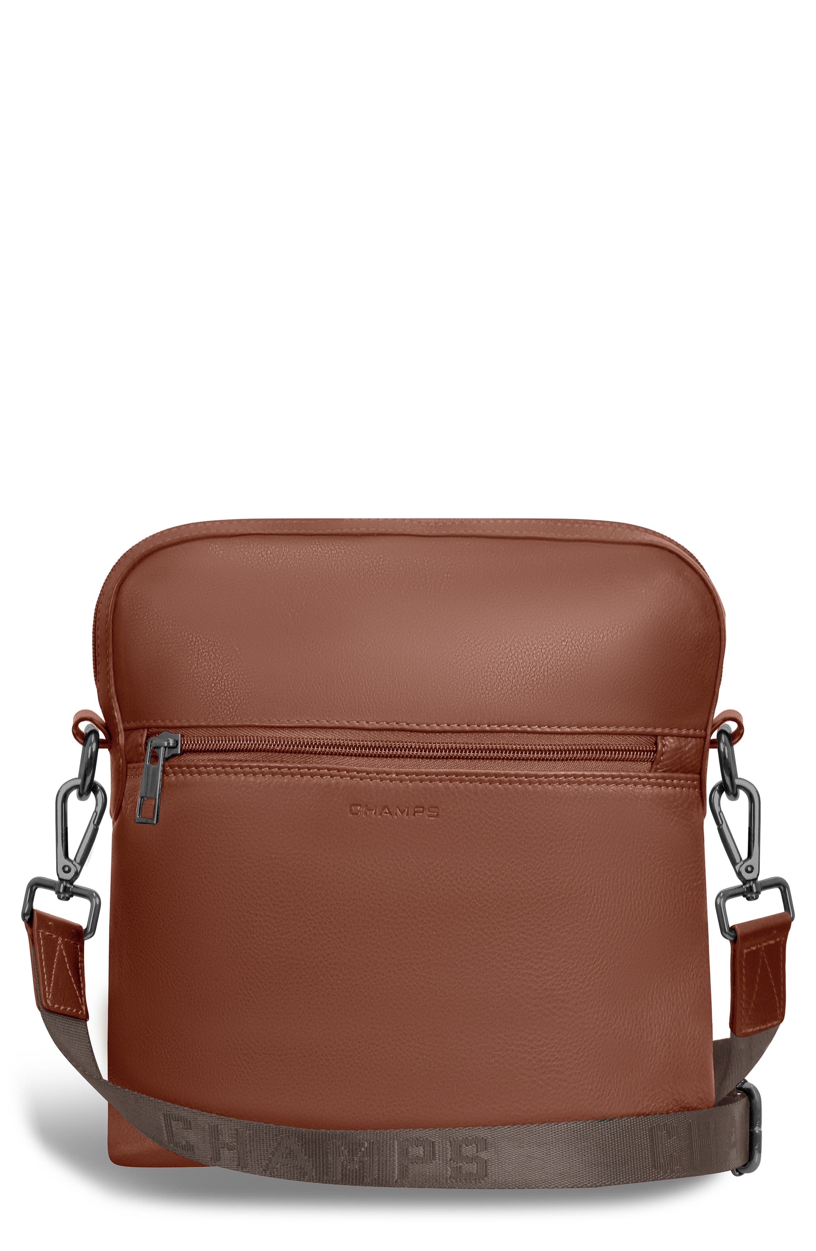 CHAMPS Onyx Leather Crossbody Bag