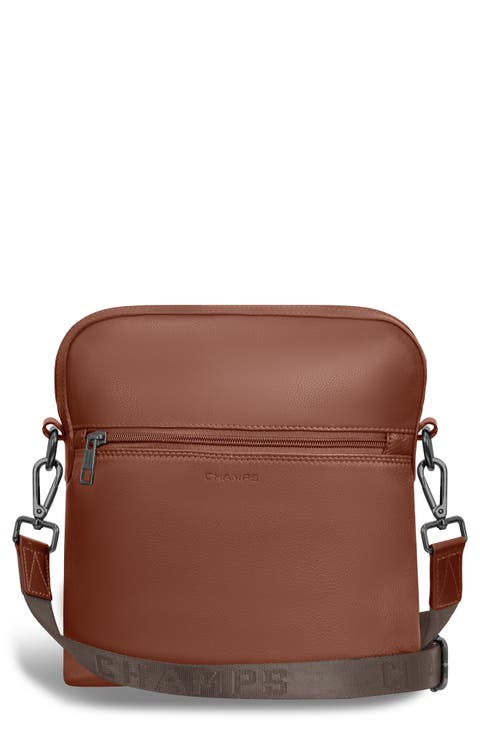 Onyx Leather Crossbody Bag