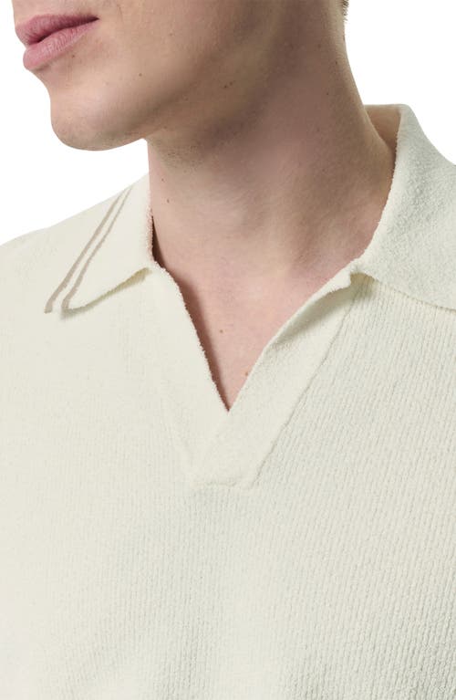 Rag & Bone Classic Cotton Slub Jersey Polo In Ivory