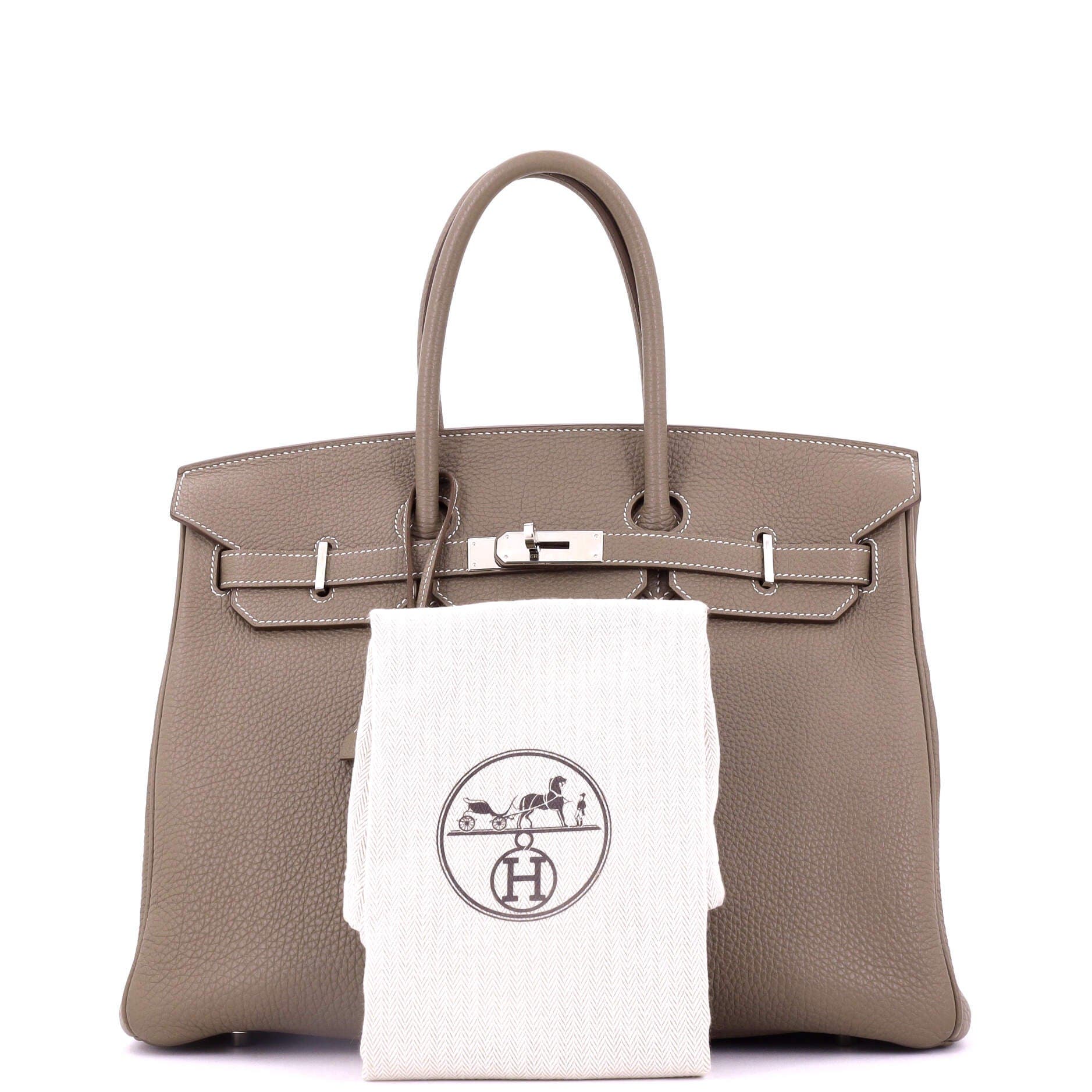 Pre-Owned Hermes Birkin Handbag Grey Togo with Palladium Hardware 35, Alternate, color, 