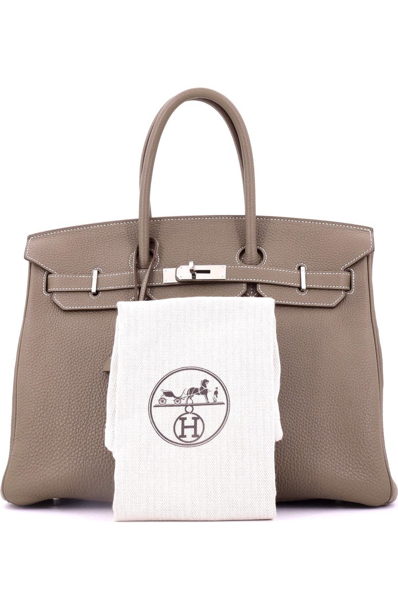 Pre-Owned Hermes Birkin Handbag Grey Togo with Palladium Hardware 35, Alternate, color,