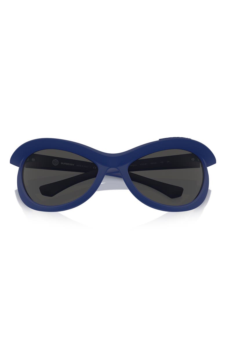 Burberry 66mm Oversize Irregular Sunglasses, Main, color, Blue