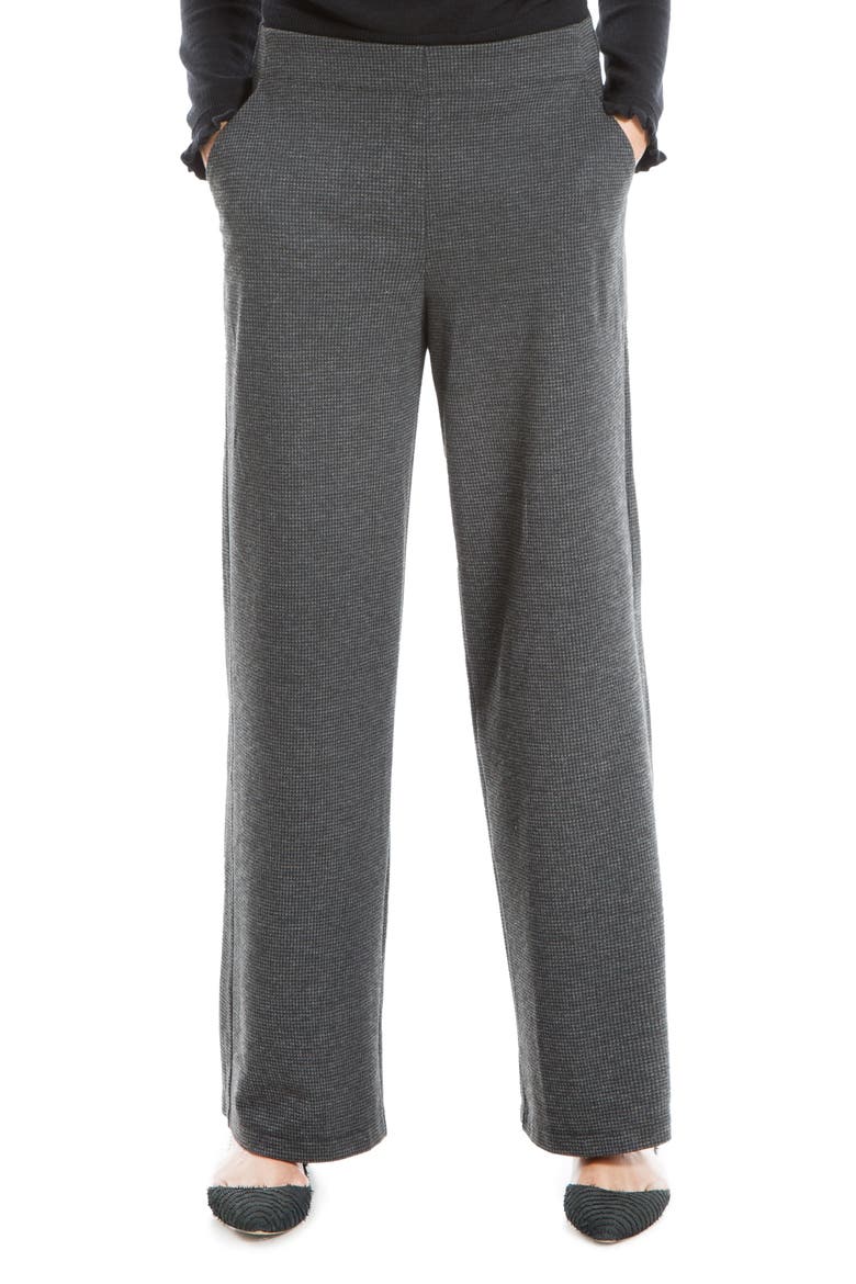 Double Knit Wide Leg Pants, Main, color, BKBURH81
