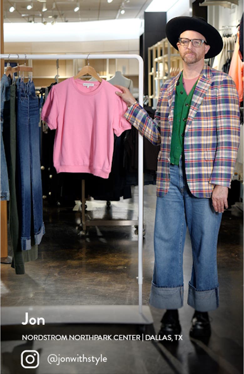 Short Sleeve French Terry Sweatshirt, sales video thumbnail