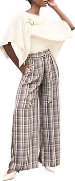 MINT VELVET Check Wide Trousers