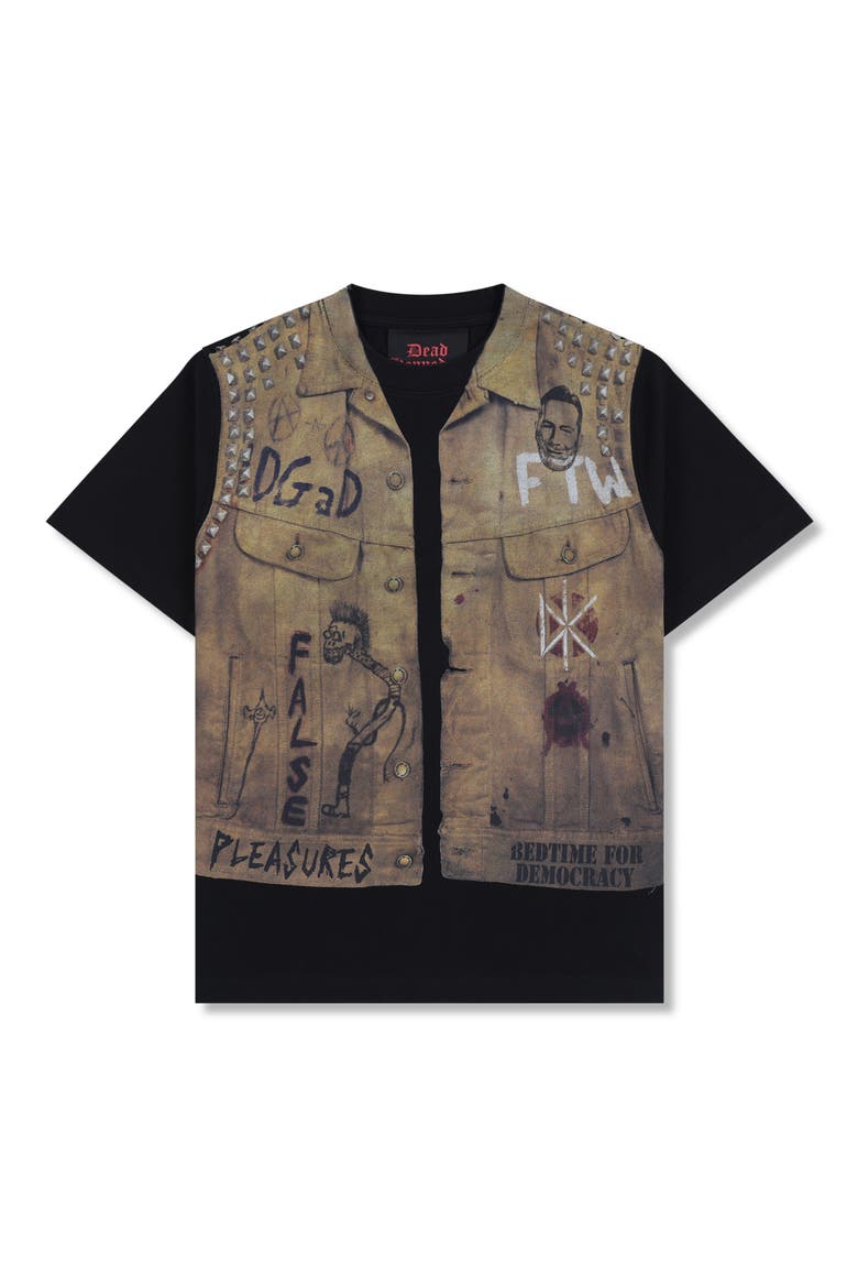 Vest Heavyweight Graphic T-Shirt, Alternate, color, BLACK