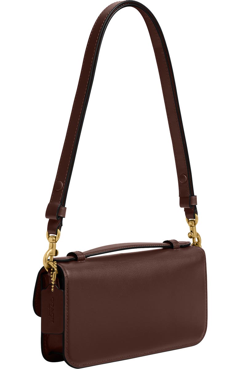 COACH Elora Refined Leather Top Handle Bag, Alternate, color, B4/Maple