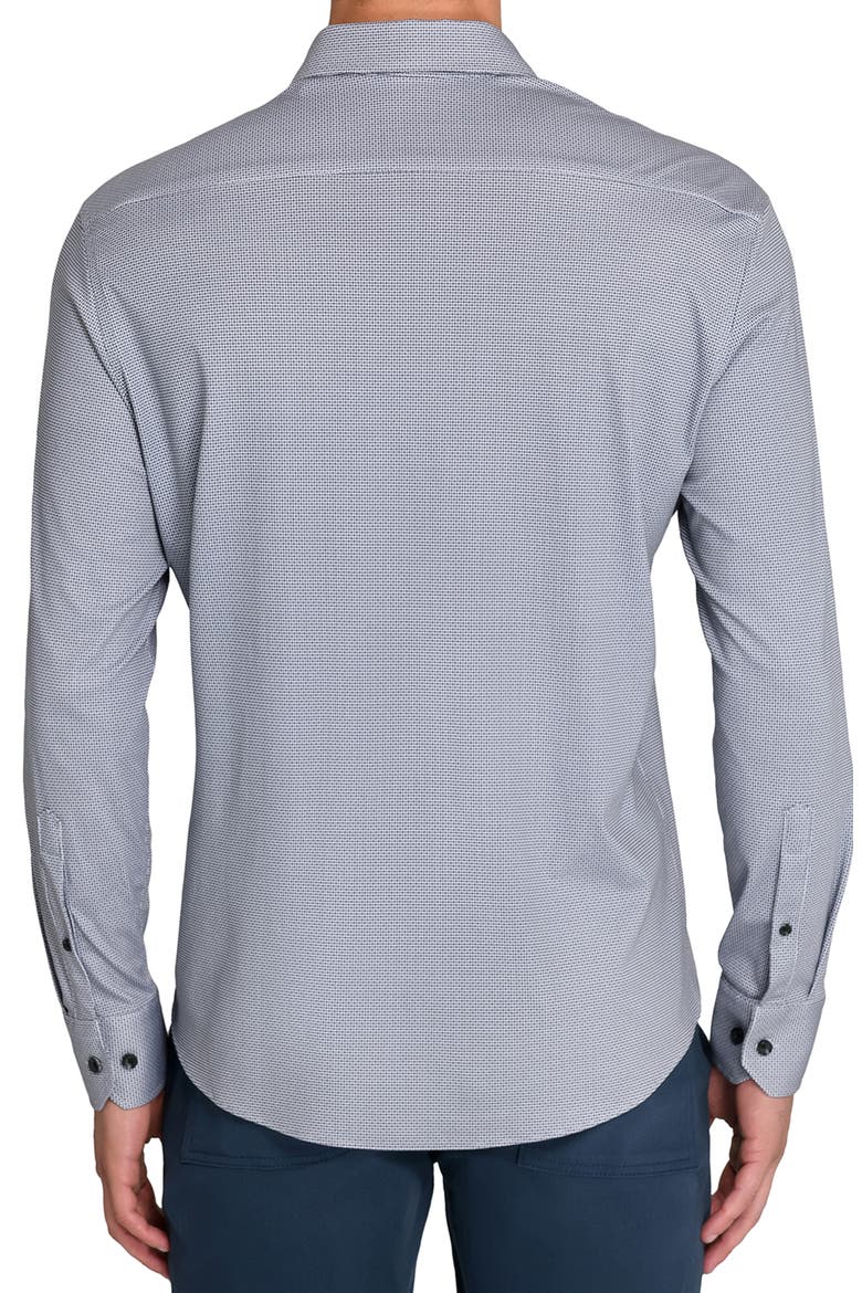 Geo Print Knit Long Sleeve Basic, Alternate, color, WHITE/BLACK