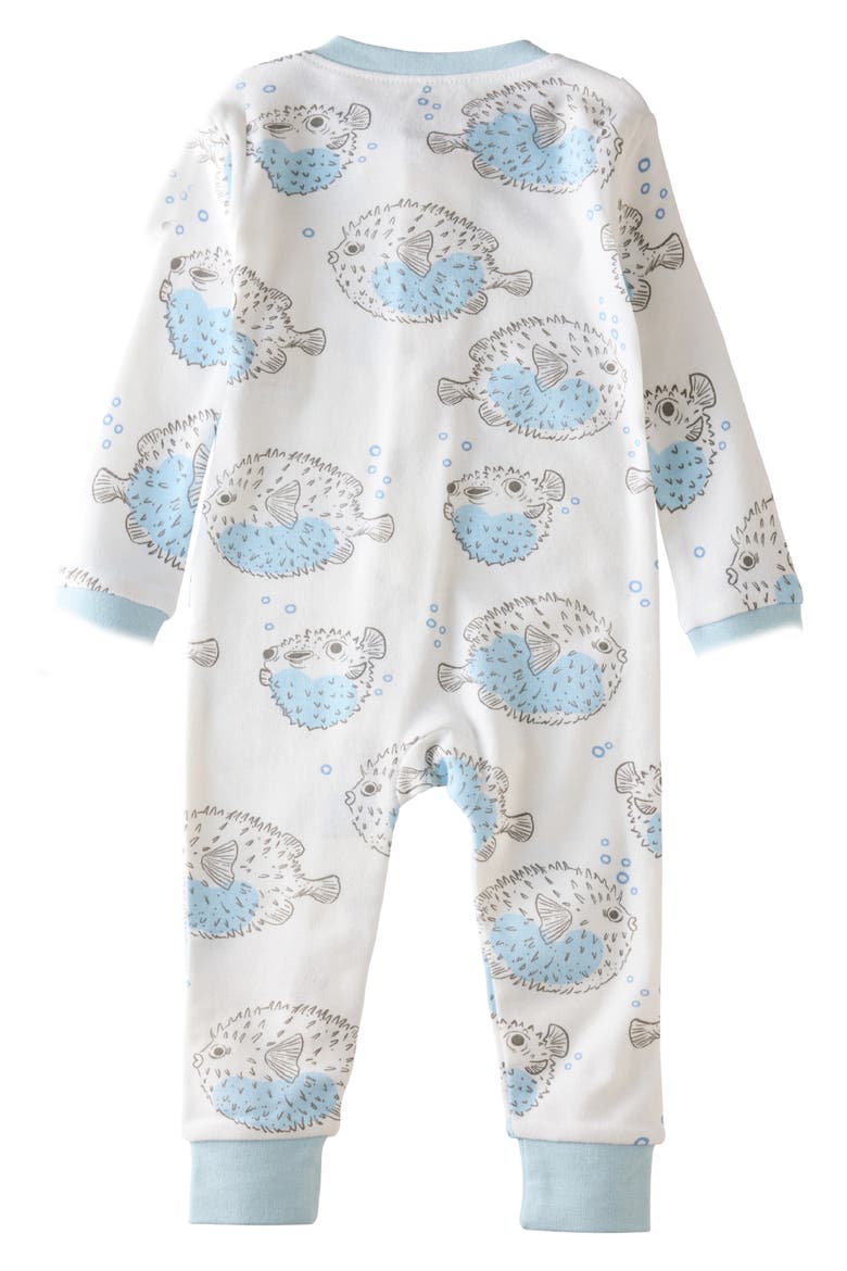 Shadow Footless Sleep & Play Organic Cotton Romper, Alternate, color, BLOWIN' BUBBLES