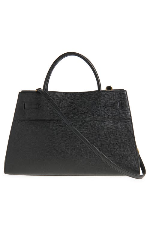 Veronica Beard Large Dash Leather Tote In Black