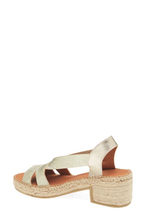 Toni Pons Dama Slingback Espadrille Platform Sandal In Platinum