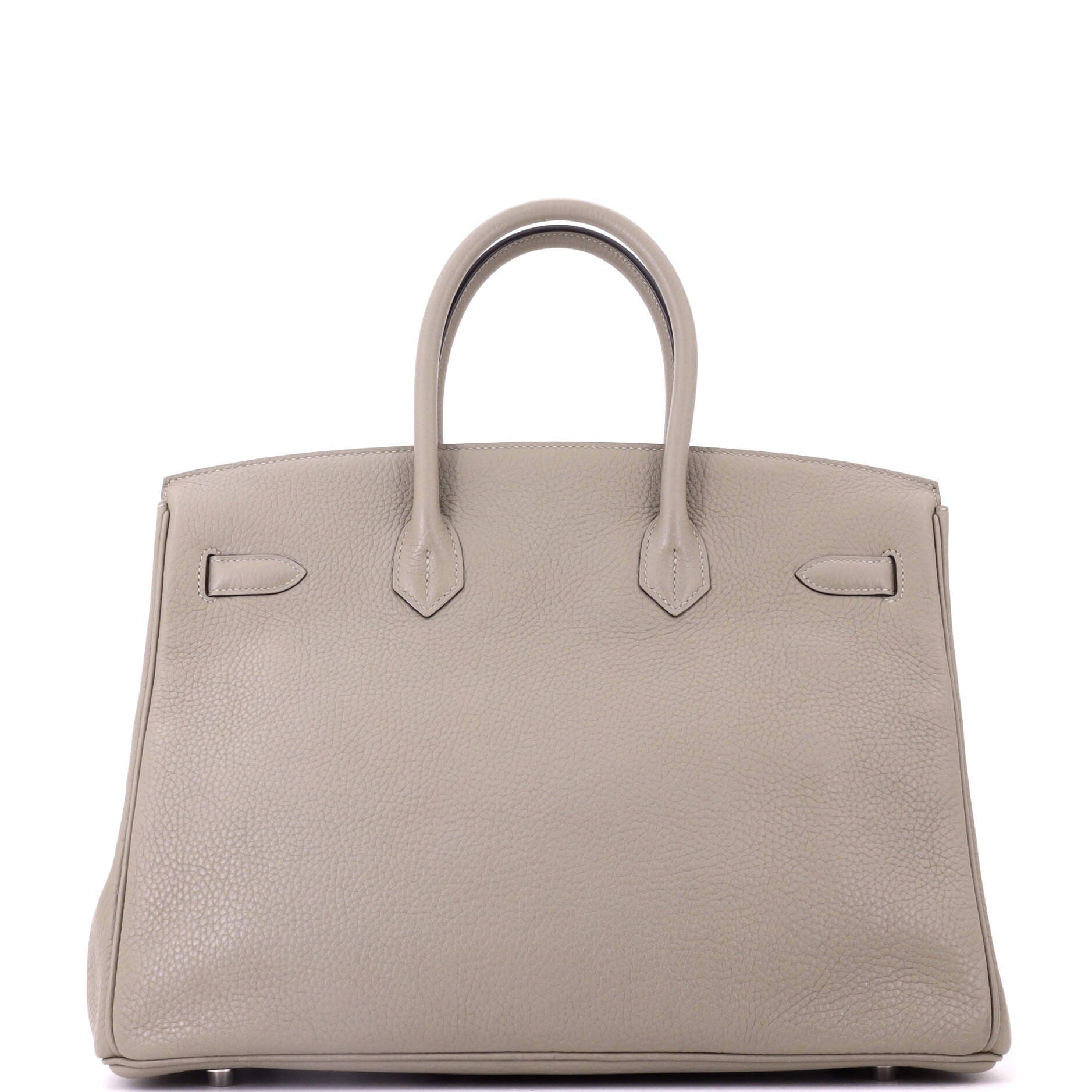 Pre-Owned Hermes Birkin Handbag Green Clemence with Palladium Hardware 35, Alternate, color, Sauge