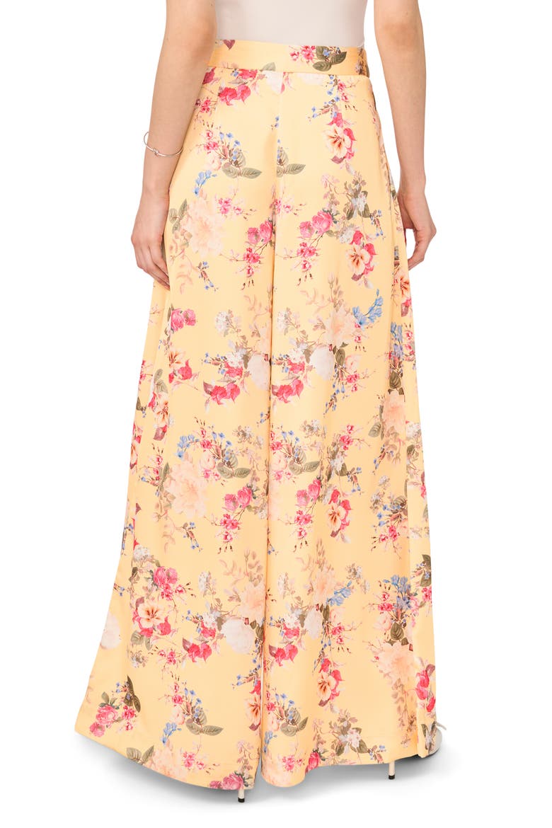 Pleated Front Wide Leg Pants, Alternate, color, LEMON CREAM