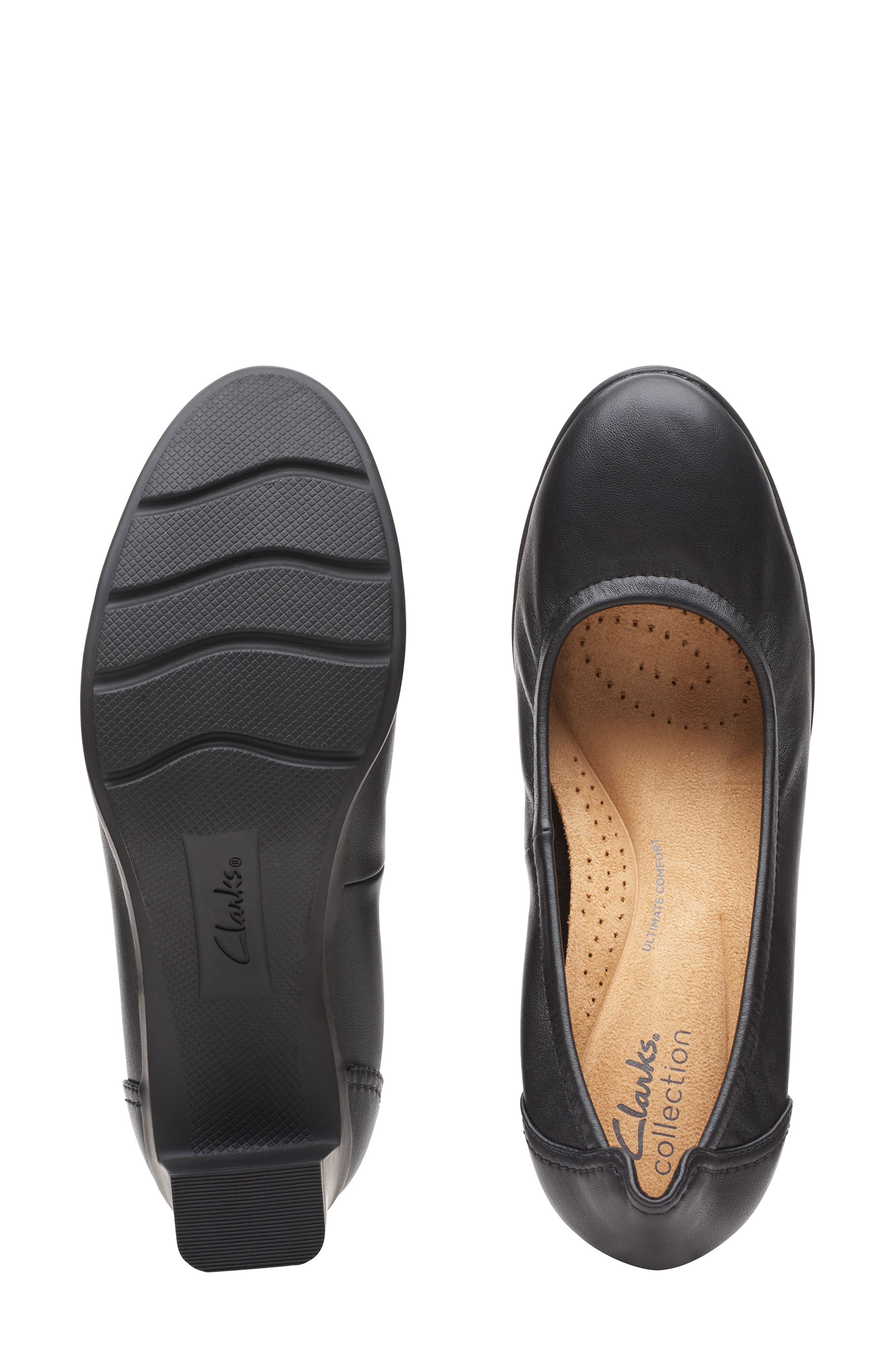 Clarks<sup>®</sup> Neiley Block Heel Pump, Alternate, color, Black Leather