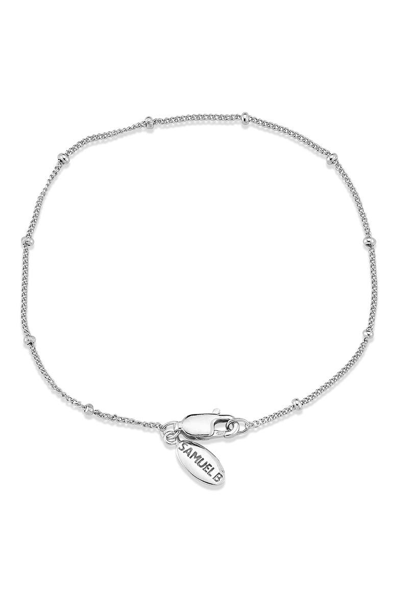 Studded Curb Link Bracelet, Main, color, SILVER