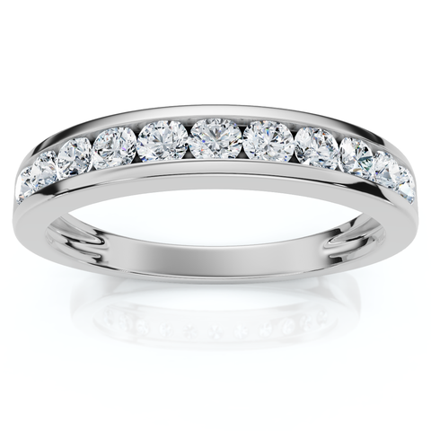 1/2Ct Diamond Wedding Ring Channel Set Lab Grown EF/VS