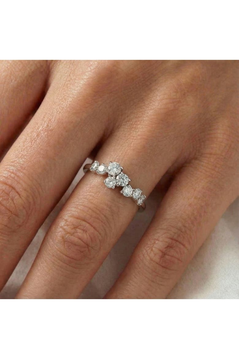 1.00Ct Diamond Constellation Wedding Anniversary Ring 14k Gold or Pt Lab Grown, Alternate, color, 14k Yellow Gold