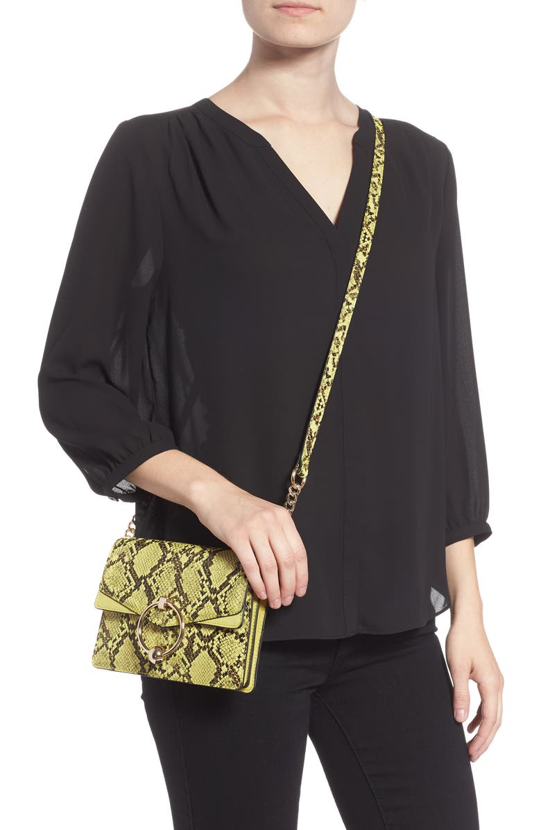 Topshop Selina Snake Effect Crossbody Bag, Alternate, color,