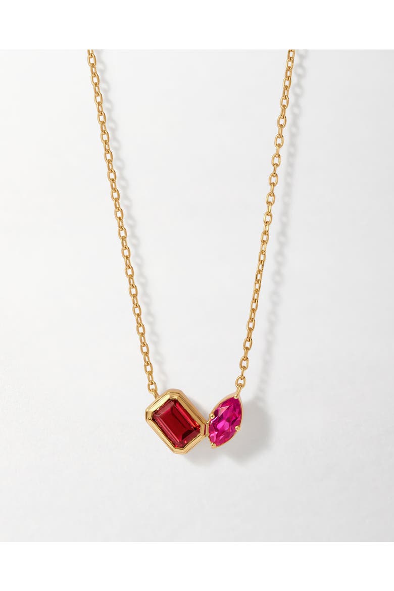Toi Et Moi Courage Necklace, Main, color, Metallic Gold