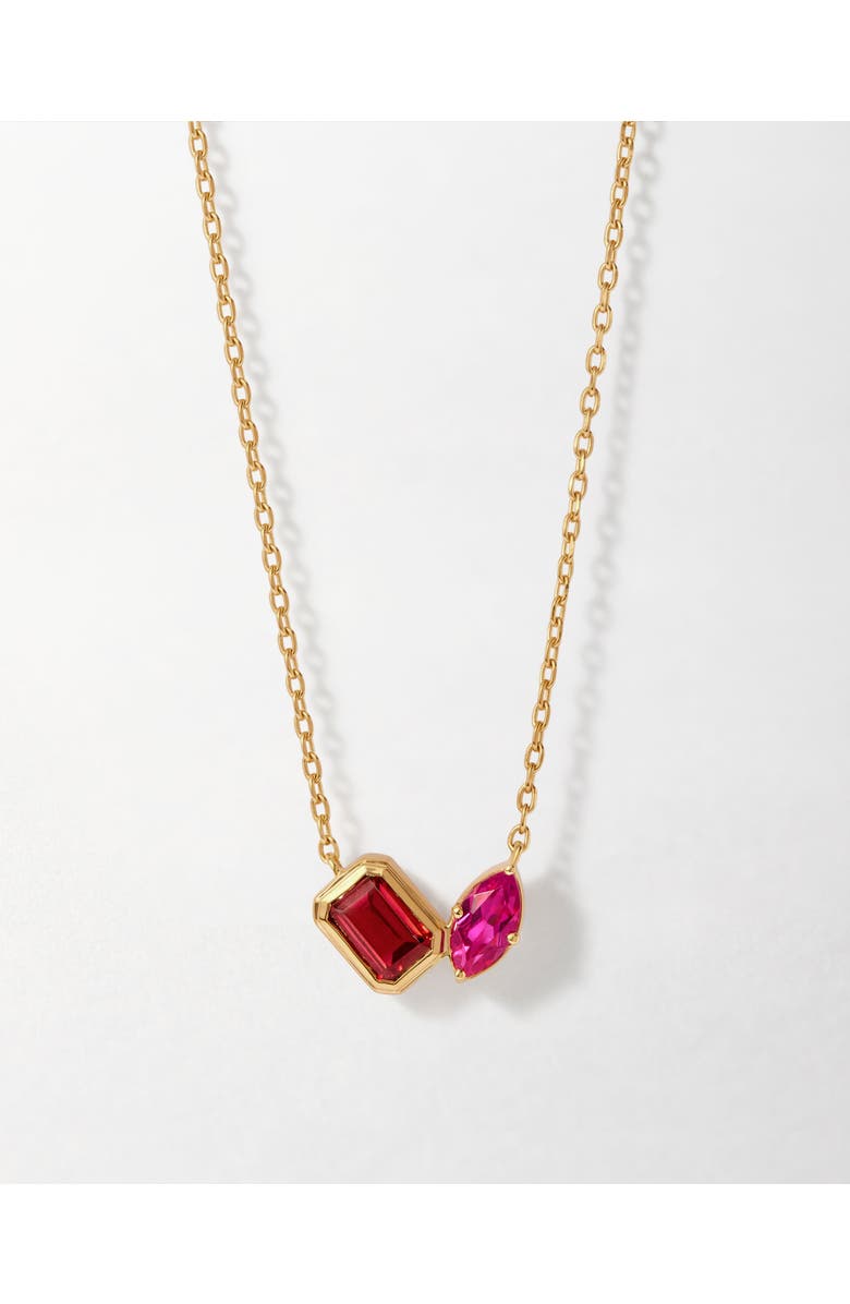 Edge of Ember Toi Et Moi Courage Necklace, Main, color, Metallic Gold