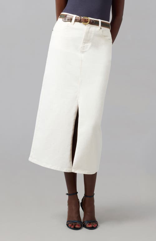 Lola Denim Halston High Rise Maxi Skirt in Raw at Nordstrom, Size X-Large