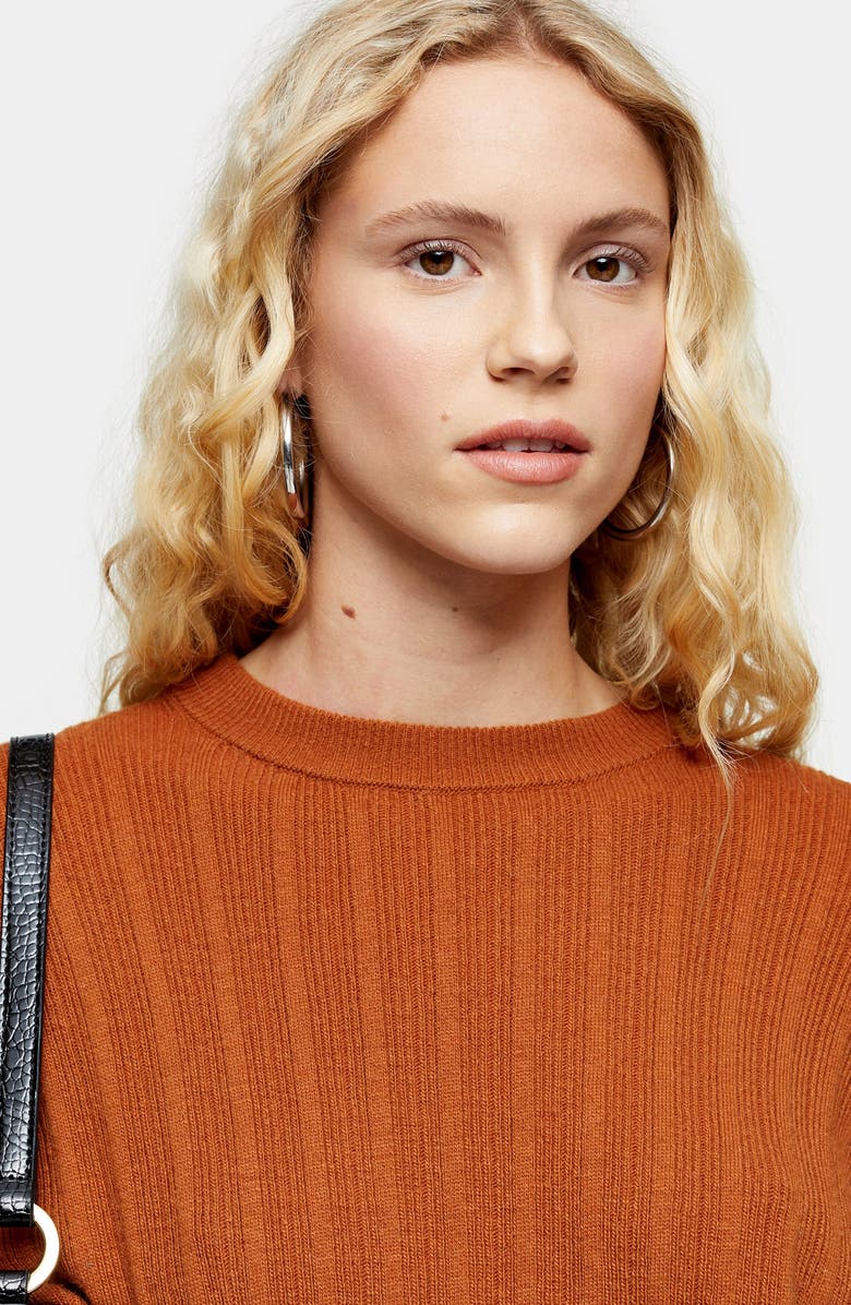 Topshop Drop Armhole Crew Sweater, Alternate, color, 