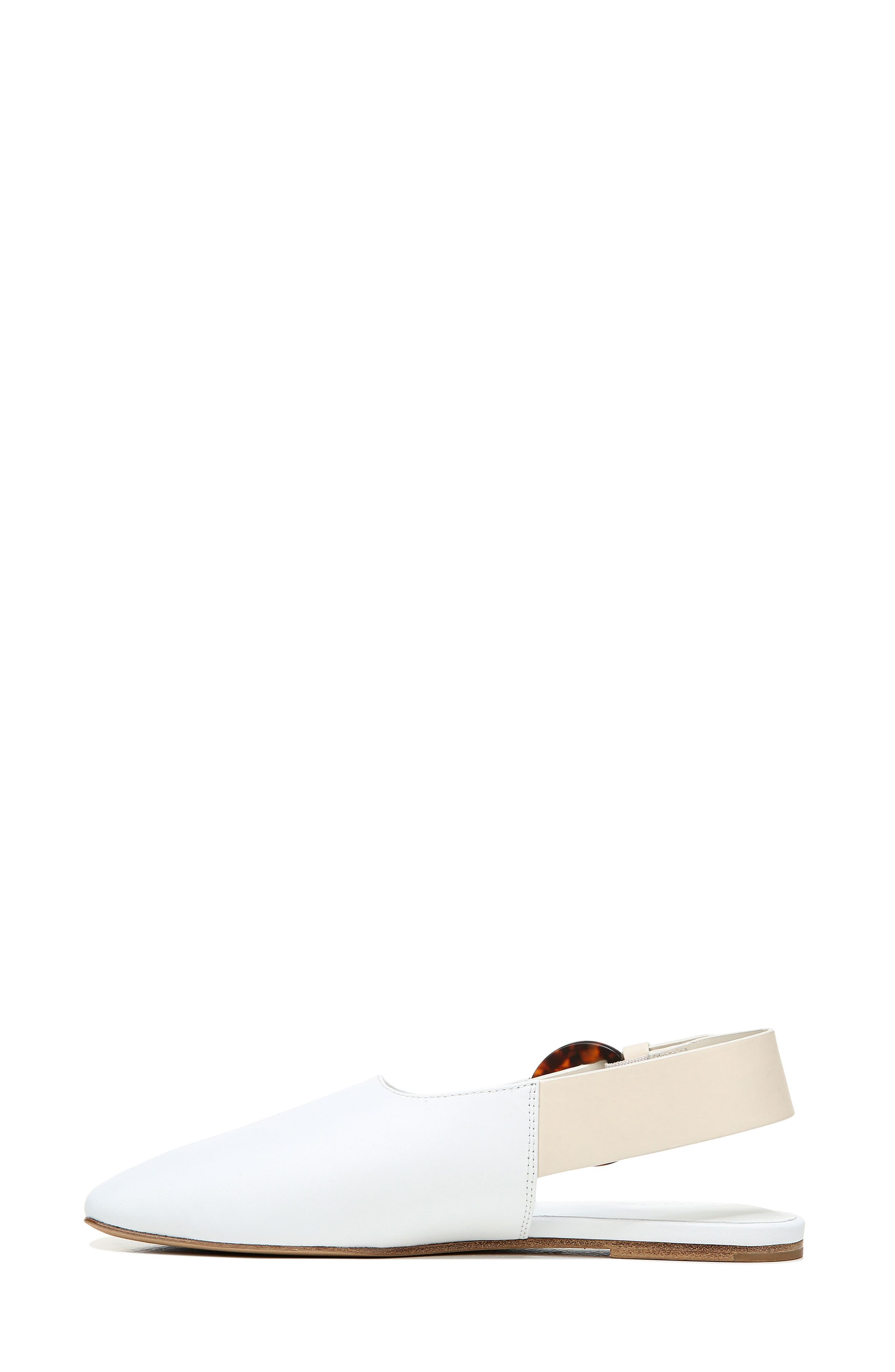Vince Cadot Slingback Flat, Alternate, color, Optic White/ Flax