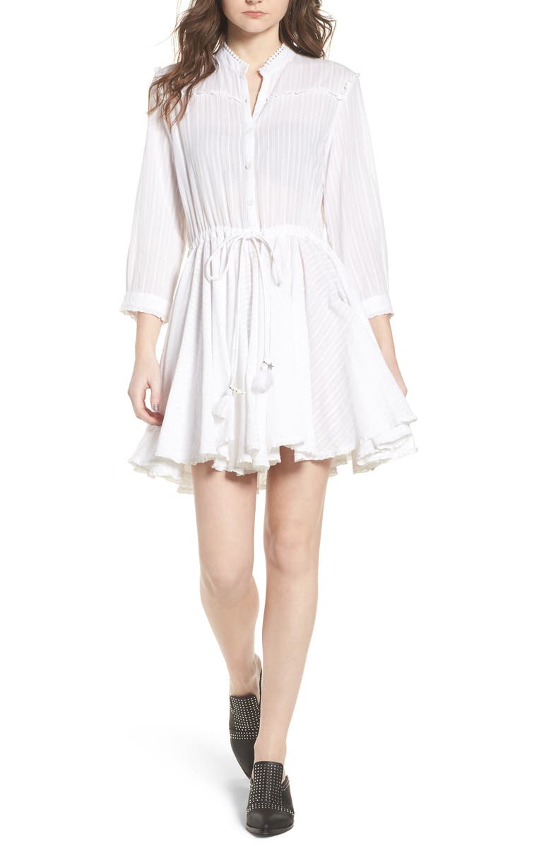 Zadig & Voltaire Ranil Textured Fit & Flare Dress, Main, color, 