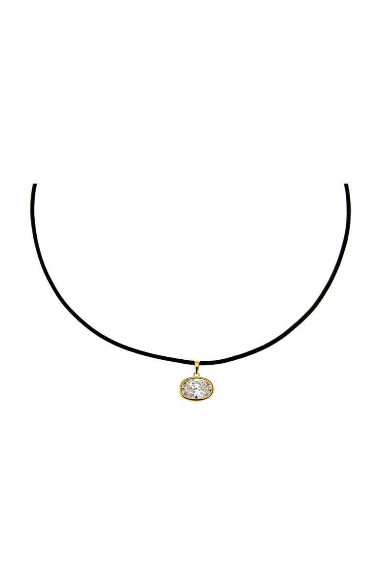 BY ADINA EDEN CZ Oval Bezel Charm, Alternate, color, Gold - 12 Mm