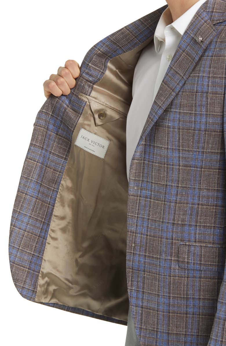Jack Victor McAllen Soft Construction Wool Blend Sport Coat, Alternate, color, Brown