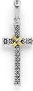 LAGOS Men's Anthem Two-Tone Caviar Beaded X Cross Amulet