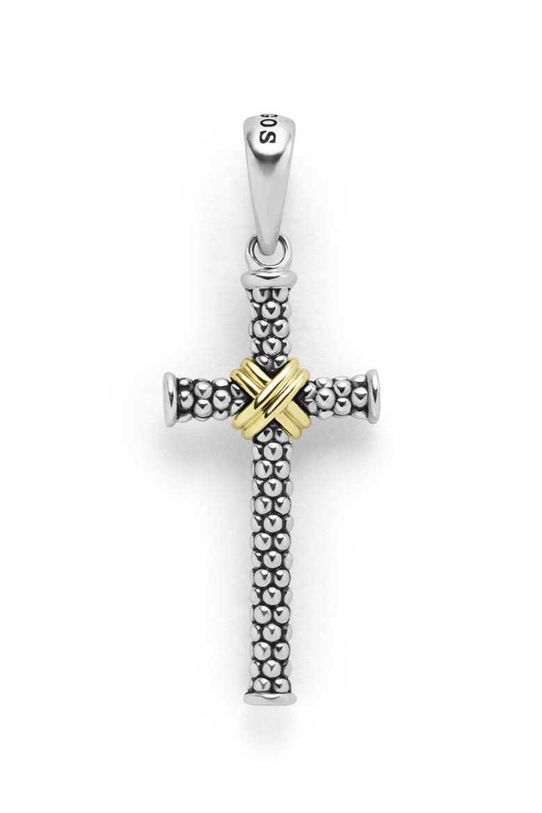 Men's Anthem Two-Tone Caviar Beaded X Cross Amulet video