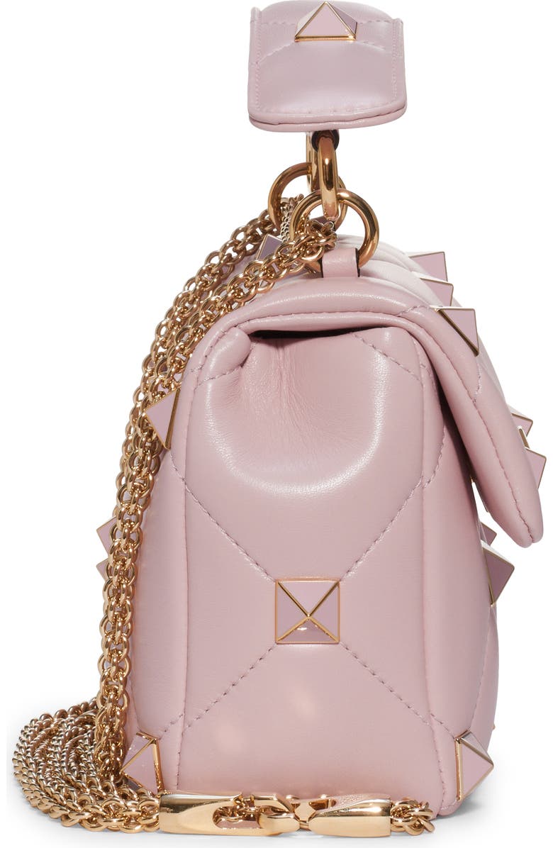 Valentino Garavani Medium Roman Enamel Stud Top Handle Bag, Alternate, color,