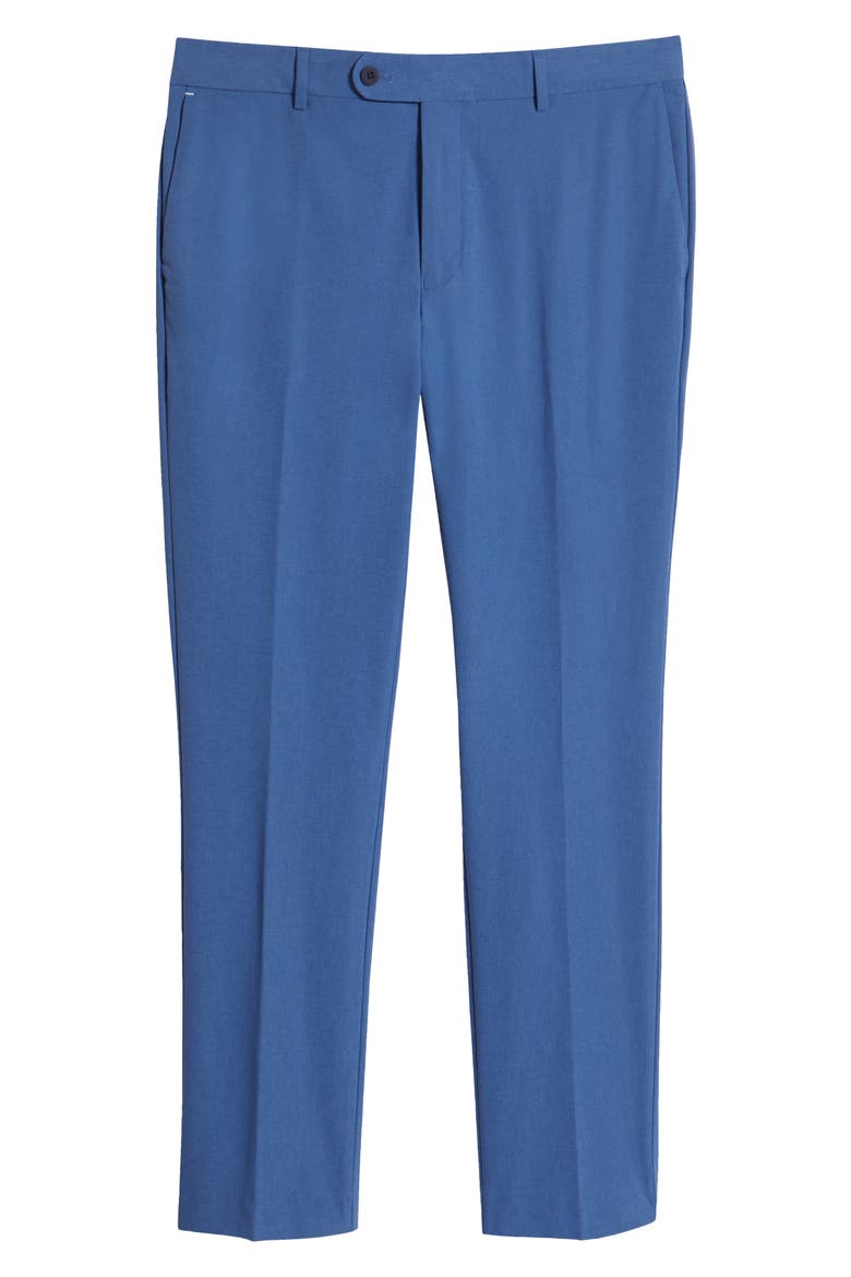 Crown Crafted Surge Performance Flat Front Trousers, Alternate, color, OCEAN BLUE
